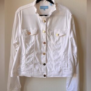 Draper James Denim Jacket XXL white spring lightweight coat